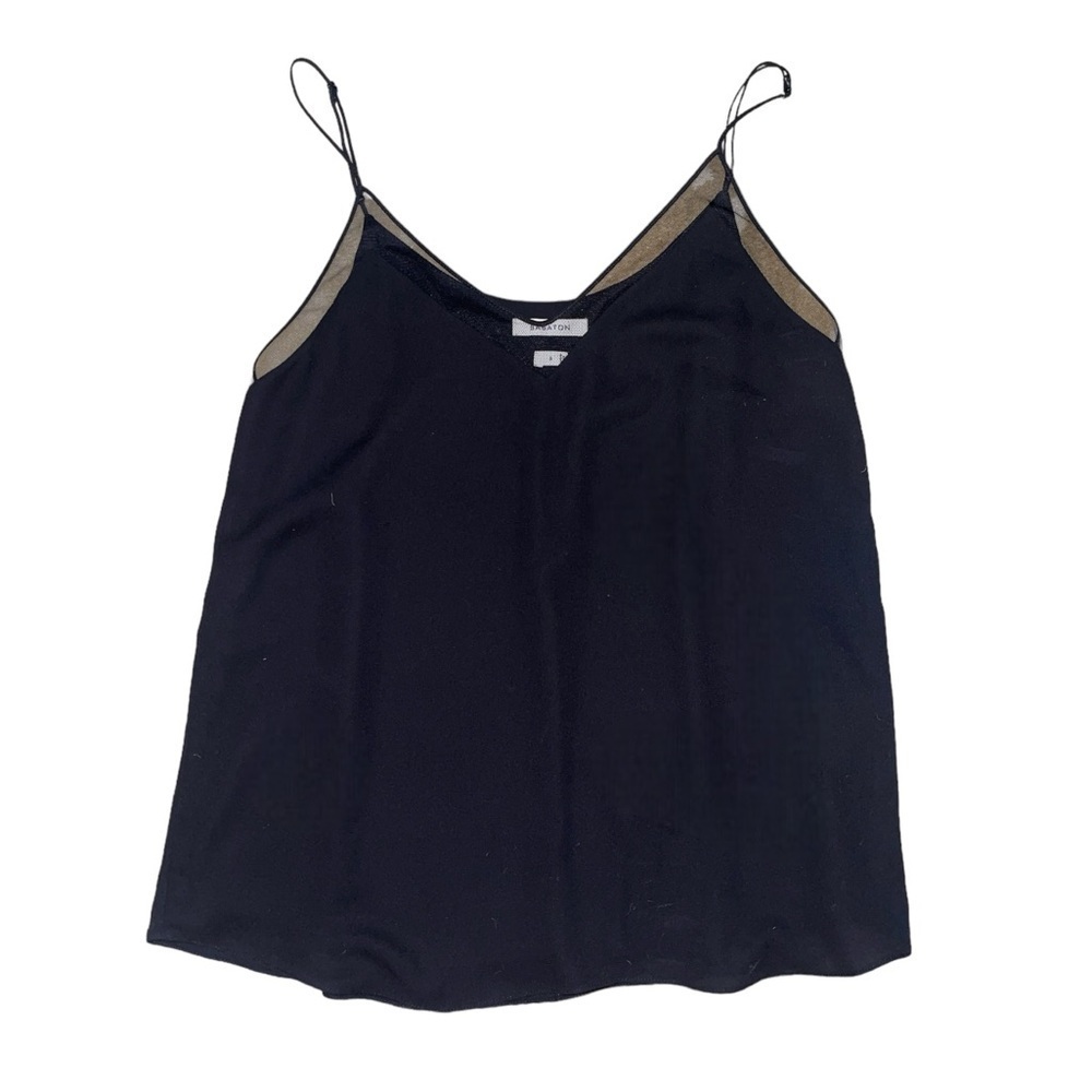 Babaton Aritzia black semi-sheer tank top women’s size small